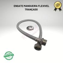 Engate Flexível Mangueira Trançado Aço Inox 60cm Quente Fria