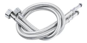 Engate Flexível Misturador Mangueira Aço Mono 60Cm Par Doan