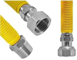 Engate Flexível para Gás 1/2 x 40cm M x F Aço Inox