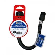 Engate Flexivel Preto Pvc Fosco Censi 30Cm Ultra Resistente