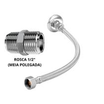 Engate Flexível Rabicho Inox Traçado 60cm Macho X Fêmea 1/2 CasaGrande Mundial - Um Novo Conceito.