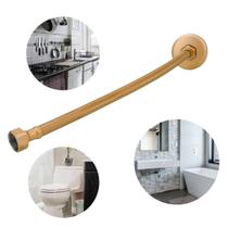 Engate Flexível Trançado Dourado 40 cm Aço Inox Crie Construa