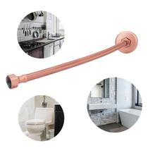 Engate Flexível Trançado Rose Gold 40 cm Aço Inox Crie Construa