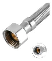 Engate Mangueira Alpha Hidrometais Flexível Trançado Aço Ino