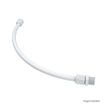 Engate mangueira flexivel 45 cm abs branco
