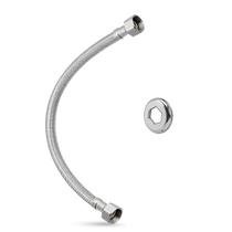 Engate Mangueira Flexivel Aço Inox Femea E Femea 40cm 1/2pol