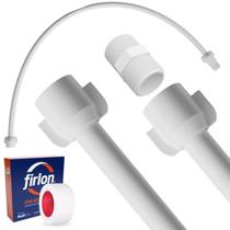 Engate Mangueira Flexível Descarga 40Cm X 1/2 Branco + Fita