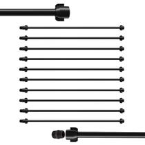 Engate Mangueira Flexível Descarga 50Cm X 1/2 Preto Kit 10