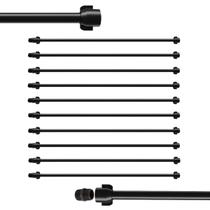 Engate Mangueira Flexível Descarga 60Cm X 1/2 Preto Kit 10