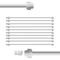 Engate Mangueira Flexível Para Descarga 100cm x 1/2" Branco Astra Kit 10 Un