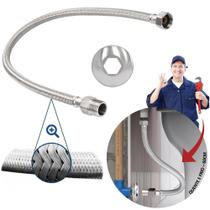 Engate Mangueira Flexível Trançado Aço Inox 60Cm Quente Fria - Fertak