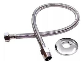 Engate Mangueira Flexível Trançado Metálico Para Banheiro E Cozinha 1/2x60cm Cipla