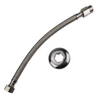 Engate Metal Flexível Trançado 1/2” x 60cm Brasfort Engate Metal Flexível Trançado 1/2” x 60cm Brasfort