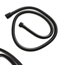 Engate para Chuveirinho Ducha Higienica Mangueira 1 Metro e 20cm Flexivel Banheiro Lavabo Pia Preto Fosco