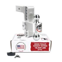 Engate para reboque Weigh Safe ajustável de 8" com receptor de 2,5" Engate para reboque Weigh Safe ajustável de 8" com receptor de 2,5"