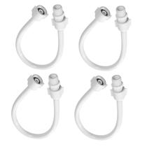 Engate Pvc Flexível Mangueira Descarga 40 Cm Branco 04 Un