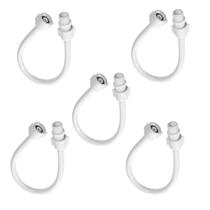 Engate Pvc Flexível Mangueira Descarga 40 Cm Branco 05 Un