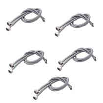 Engate Rabicho 80cm Monocomando Kit 5 Unidades Par Misturador Mangueira Flexivel Torneira Agua Quente Fria Pia Banheiro Cozinha Engate Rabicho 80cm Monocomando Kit 5 Unidades Par Misturador Mangueira Flexivel Torneira Agua Quente Fria Pia Banheiro Cozinha