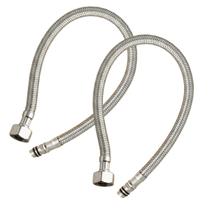 Engate Rabicho Flexível Monocomando Par 80cm Grande Misturador Mangueira Pia Torneira Água Quente Fria Banheiro Cozinha