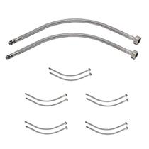 Engate Rabicho Monocomando 80cm Par Mangueira Flexivel Kit 5 Unidades Misturador Torneira Cozinha Pia Agua Quente Fria Banheiro