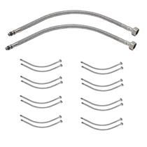 Engate Rabicho Monocomando Misturador 80cm Kit 8 Unidades Par Flexivel Mangueira Agua Quente Fria Banheiro Cozinha Pia Torneira Engate Rabicho Monocomando Misturador 80cm Kit 8 Unidades Par Flexivel Mangueira Agua Quente Fria Banheiro Cozinha Pia Torneira