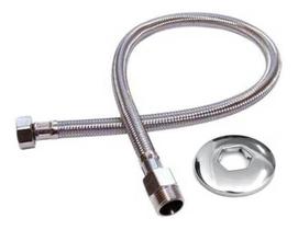 Engate / Rabicho Para Pia Flexivel Trançado Aço Inox 60 Cm Cód. 3310