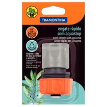 Engate Rápido Aquastop Tramontina Plástico Mangueira 5/8 E 3/4