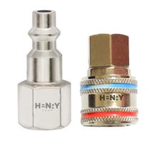 Engate Rápido + Conector 1/4 Fêmea Para Ar Comprimido