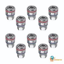 Engate Rápido De Ar 1/4 Fêmea 10 Und