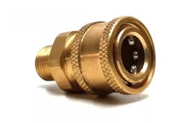 Engate rapido dourado conector 1/4 para lavadoras alta pressão detailer Engate rapido dourado conector 1/4 para lavadoras alta pressão detailer