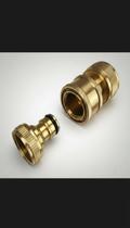 Engate Rápido Latão 3/4" x 1/2" Lavadora Pressão Engate Rápido Latão 3/4" x 1/2" Lavadora Pressão