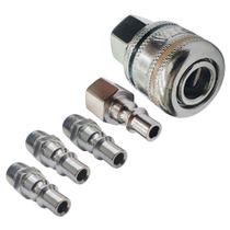 Engate Rápido Para Compressor 1/4 Npt Kit 5 Peças Conectores