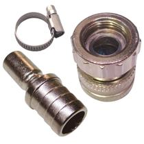 Engate Rápido para Mangueira de 3/4 e Torneira 1/2 de Metal Cromado com Abraçadeira
