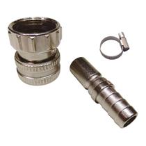 Engate Rápido para Torneira 3/4 e Mangueira de 1/2 de Metal Cromado com Abraçadeira