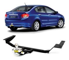 Engate Reboque Honda City Sedan 2009 Até 2014 Fixo 500kg Preto