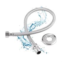 Engate Trançado Cromado 40 cm Aço Inox Crie Construa