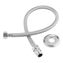 Engate Trançado Mangueira Aço Inox 40 cm Quente Frio Cromado Engate Trançado Mangueira Aço Inox 40 cm Quente Frio Cromado