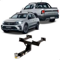 Engate VW Saveiro Modelos 2009-2025 Revoque até 400Kg Aço Sem Furo com Capa, Bola e Tomada