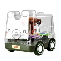 Engraçado Gear Cartoon Car Transparente Ônibus Carro Criança Resistente à Queda