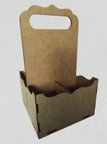 Engradado para garrafas - MDF cru 3mm - 4 Lugares Engradado para garrafas - MDF cru 3mm - 4 Lugares