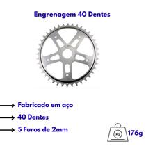Engrenagem Coroa P/ Bicicleta 40 Dentes Aço 5 Furos 2.mm