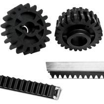 Engrenagem Externa 18 Dentes + Coroa Interna 24 Dentes + 3 metros Cremalheira Nylon Engrenagem Externa 18 Dentes + Coroa Interna 24 Dentes + 3 metros Cremalheira Nylon