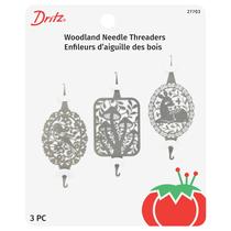 Enhebradores de Aguja Dritz Woodland de Acero Inoxidable, Juego de 3 Piezas Enhebradores de Aguja Dritz Woodland de Acero Inoxidable, Juego de 3 Piezas