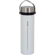 ENJOY GARRAFA TÉRMICA 23x6x6cm 450ml INOX BRANCO PAREDE DUPLA
