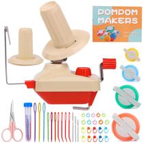Enrolador de bolas de fio BUTUZE para crochê com marcadores de ponto Enrolador de bolas de fio BUTUZE para crochê com marcadores de ponto