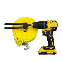 Enrolador de correias e organizador de rolos, embrulhador, furadeira e acessório