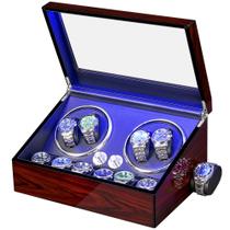 Enrolador de Relógios ANWBROAD UJWW002R 4+6 Silencioso com LED e Acabamento Piano
