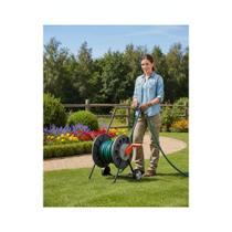 Enrolador Mangueira Com Rodas P/ 55m Facilita Organização