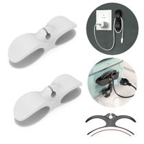 Enrolador Suporte Organizador Para Cabos Com 2 Peças BRANCO
