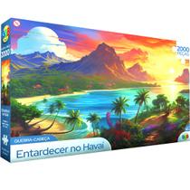 Entardecer no Havai 2000 Peças Quebra Cabeça Puzzle
